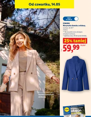 Marynarka damska z wiskozą ESMARA promocja w Lidl