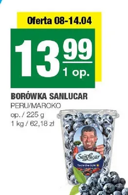 Borówka sanlucar promocja w SPAR