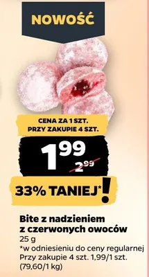 Bite z nadzieniem z czerwonych owoców promocja w Netto