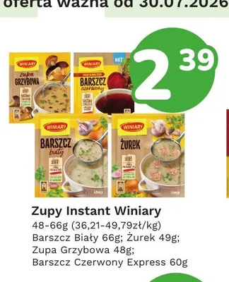 Zupa instant Barszcz Czerwony Express Winiary promocja w Limonka