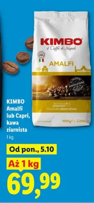Kawa ziarnista Amalfi Kimbo promocja w Lidl