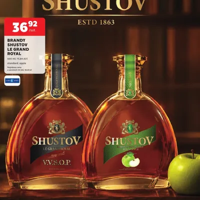 Brandy Shustov Le Grand Royal Apple promocja w Stokrotka