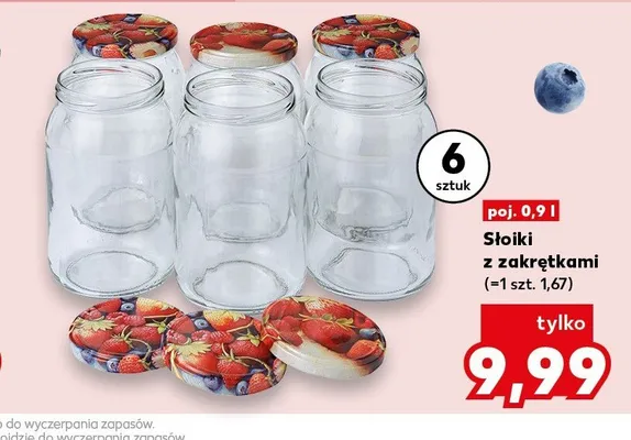 Słoiki z zakrętkami 6-pak 0,9 l promocja w Kaufland
