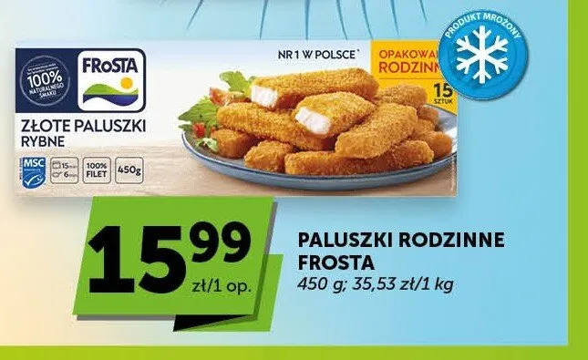 Złote paluszki rybne Frosta promocja w Groszek