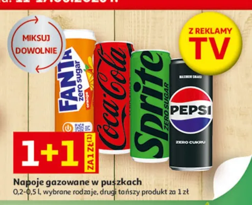 Napój gazowany Fanta Zero Sugar promocja w Auchan