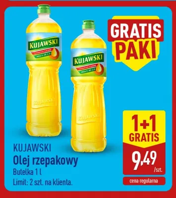 Olej rzepakowy Kujawski promocja w Aldi