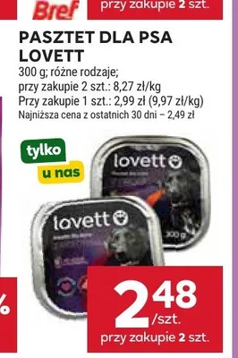 Pasztet dla psa Lovett promocja w Stokrotka
