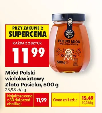 Miód polski wielokwiatowy promocja w Biedronka
