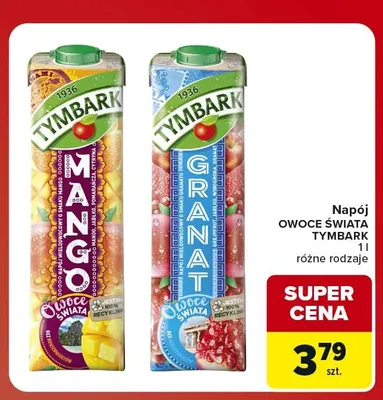 Napój Tymbark Owoce Świata Granat promocja w Carrefour Market