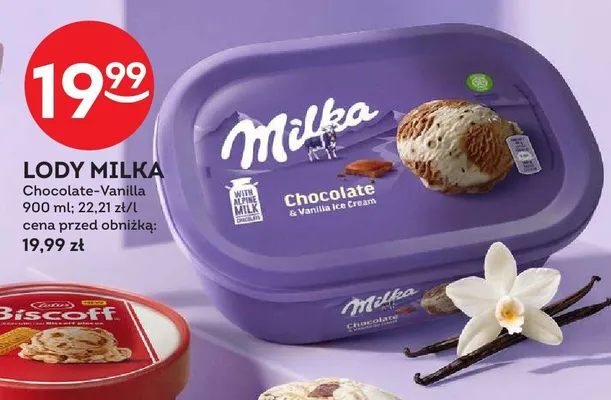 Lody Milka Chocolate-Vanilla promocja w Żabka