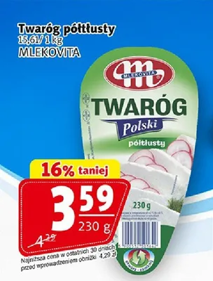 Twaróg półtłusty Mlekovita promocja w Prim Market