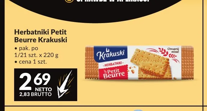 Herbatniki Petit Beurre Krakuski promocja w Makro