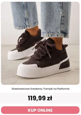 Streetwearowe sneakersy trampki na platformie Renee promocja w Renee