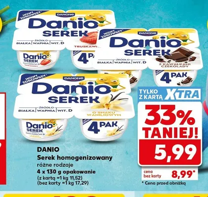 Serek homogenizowany Danio truskawkowy promocja w Kaufland