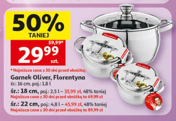Garnek Oliver Florentyna śr. 16cm poj. 1,8l promocja w Auchan