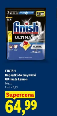 Kapsułki do zmywarki Finish Powerball Ultimate Lemon promocja w Lidl