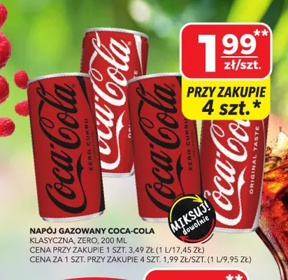 Napój gazowany Coca-Cola promocja w Top Market