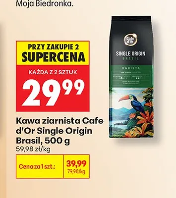 Kawa ziarnista Cafe d'Or Single Origin Brasil promocja w Biedronka
