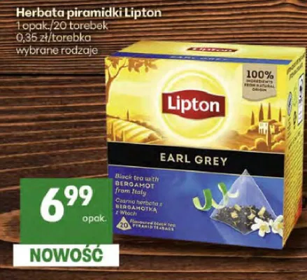 Herbata piramidki Lipton promocja w Delikatesy Centrum
