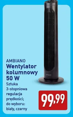 Wentylator kolumnowy Ambiano 50W promocja w Aldi