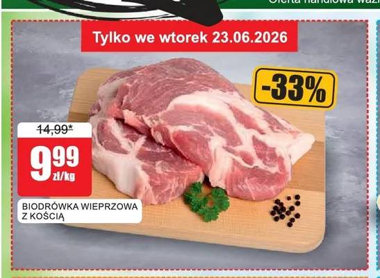 Biodrówka wieprzowa z kością promocja w Bingo