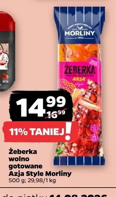 Żeberka wolno gotowane Azja Style Morliny promocja w Netto
