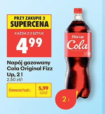 Napój gazowany Cola Original Fizz Up promocja w Biedronka
