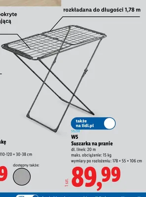 Suszarka na pranie W5 promocja w Lidl