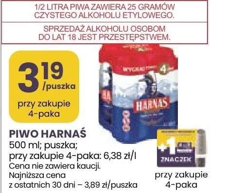 Piwo Harnaś promocja w Stokrotka