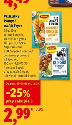 Pomysł na Air Fryer Winiary soczyste klopsiki promocja w Lidl