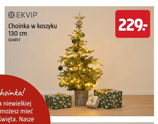 Choinka w koszyku 130 cm Ekvip promocja w Jula