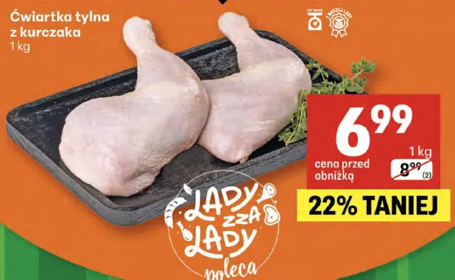 Ćwiartka tylna z kurczaka promocja w Delikatesy Centrum
