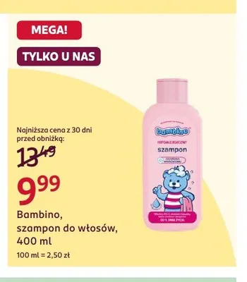 Szampon do włosów Bambino promocja w Rossmann