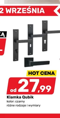 Klamka Qubik czarna promocja w Bricomarche