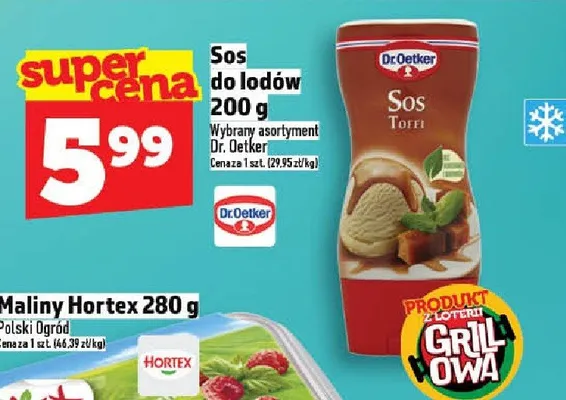 Sos do lodów Dr.Oetker promocja w TOPAZ