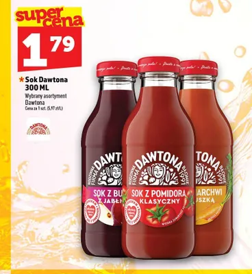 Sok z buraka i jabłka Dawtona promocja w TOPAZ