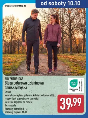 Bluza polarowa dzianinowa męska Adventuridge promocja w Aldi