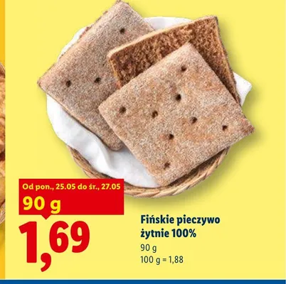 Fińskie pieczywo żytnie 100% promocja w Lidl