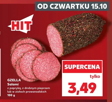 Salami w ziołach prowansalskich Gzella promocja w Kaufland