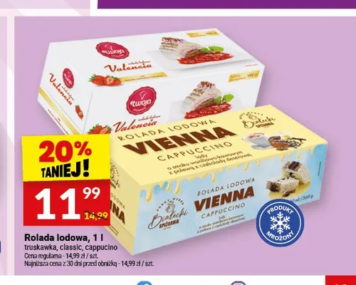 Rolada lodowa Twoja Valencia truskawka promocja w Twój Market