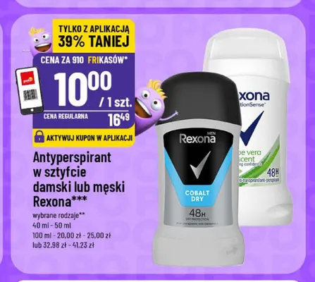 Antyperspirant w sztyfcie męski Rexona promocja w POLOmarket