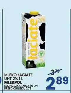 Mleko Łaciate UHT 2% Mlekpol promocja w Wafelek
