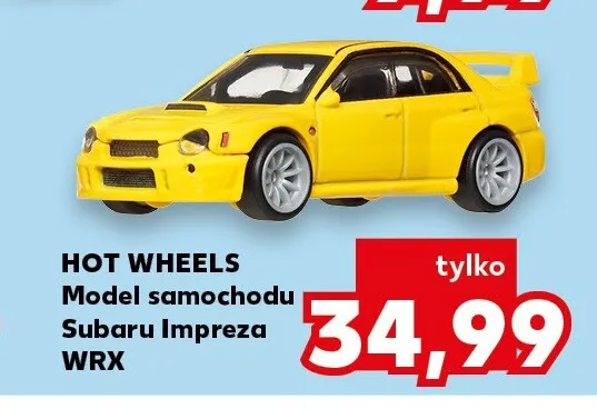 Model samochodu Subaru Impreza WRX Hot Wheels promocja w Kaufland