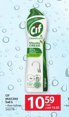 Mleczko Cif Cleanboost Cream Original promocja w Selgros