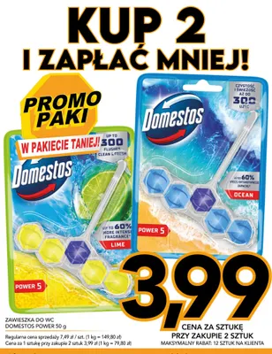 Zawieszka do WC Domestos Power 5 Ocean promocja w Kupiec