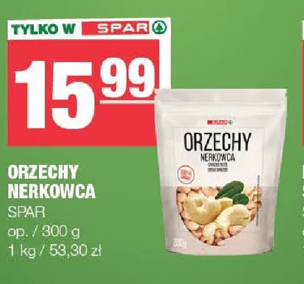 Orzechy nerkowca SPAR promocja w SPAR