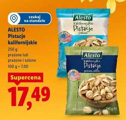 Pistacje kalifornijskie promocja w Lidl