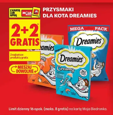 Przysmaki dla kota Dreamies Creamy promocja w Biedronka