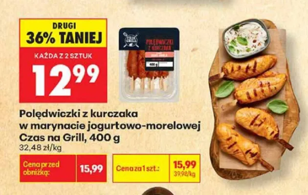 Polędwiczki z kurczaka w marynacie jogurtowo-morelowej Czas na Grill promocja w Biedronka