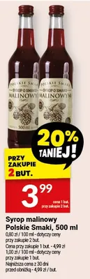 Syrop malinowy Polskie Smaki, 500ml promocja w Twój Market